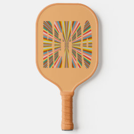 Farbenfrohe Ausbrüche von Retro-Word-Streifen Pick Pickleball Schläger