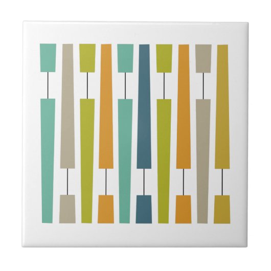 Farbenfrohe Ausrufepunkte geometrische Mitte des J Fliese (Vorderseite)