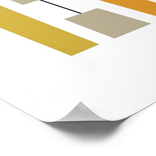 Farbenfrohe Ausrufepunkte geometrische Mitte des J Poster (Ecke)