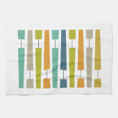 Farbenfrohe Ausrufepunkte Mitte des Jahrhunderts M Geschirrtuch (Horizontal)