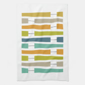 Farbenfrohe Ausrufepunkte Mitte des Jahrhunderts M Geschirrtuch (Vertikal)