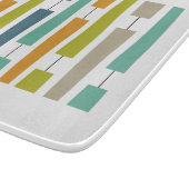 Farbenfrohe Ausrufepunkte Mitte des Jahrhunderts M Schneidebrett (Ecke)