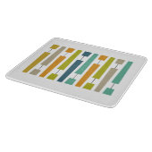 Farbenfrohe Ausrufepunkte Mitte des Jahrhunderts M Schneidebrett (Ecke)