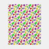 Farbenfrohe Außerirdischen Kinder Party Balloons Fleecedecke (Vorderseite)