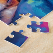 Farbenfrohe australische Schäfer schlafend Puzzle (Seite)