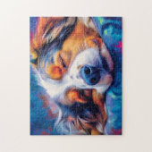 Farbenfrohe australische Schäfer schlafend Puzzle (Vertikal)