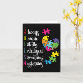 Farbenfrohe Autismus-Bewusstsein Geschenk Design f Karte (Gelbe Blume)