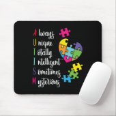Farbenfrohe Autismus-Bewusstsein Geschenk Design f Mousepad (Mit Mouse)