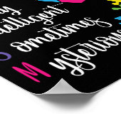 Farbenfrohe Autismus-Bewusstsein Geschenk Design f Poster (Ecke)