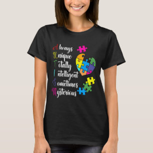 Farbenfrohe Autismus-Bewusstseinsbildung für ASD-E T-Shirt