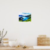 Farbenfrohe Azoren Atlantische Inseln Aquarell Poster (Küche)