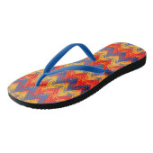 Farbenfrohe Aztec Muster Flip Flops Badesandalen (Schrägansicht)