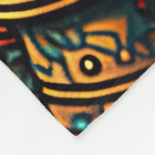 Farbenfrohe Aztec Warrior Blanket Fleecedecke (Ecke)