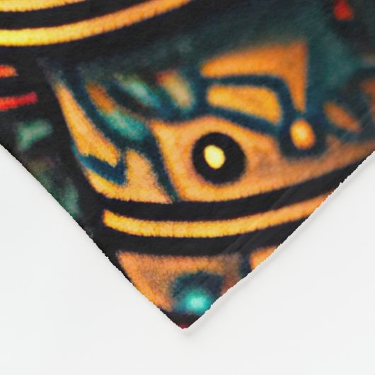 Farbenfrohe Aztec Warrior Blanket Fleecedecke (Ecke)