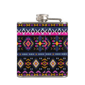 Farbenfrohe Azteken Flachmann (Rückseite)