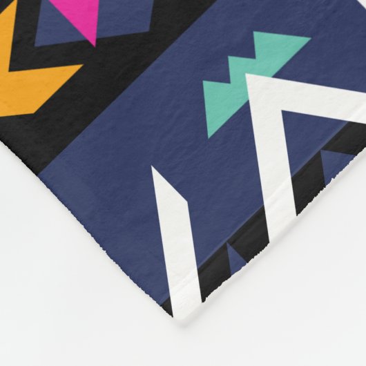 Farbenfrohe Azteken Fleecedecke (Ecke)