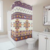 Farbenfrohe Azteken: lebendiges, nahtloses Muster. Duschvorhang (Beispiel)