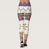Farbenfrohe Azteken: lebendiges, nahtloses Muster. Leggings (Rückseite)