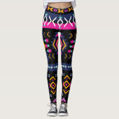 Farbenfrohe Azteken Leggings (Vorderseite)