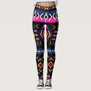 Farbenfrohe Azteken Leggings
