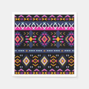 Farbenfrohe Azteken Serviette