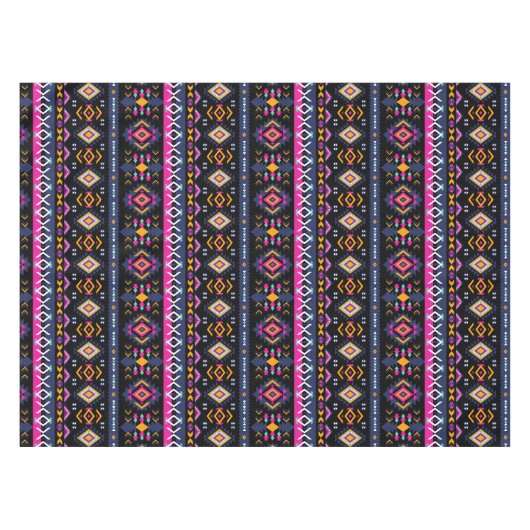 Farbenfrohe Azteken Tischdecke (Vorderseite (Horizontal))
