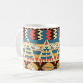 Farbenfrohe Azteken: Vögel, Muster der Blume. Kaffeetasse (Vorderseite Links)