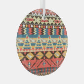 Farbenfrohe Azteken: Vögel, Muster der Blume. Ornament Aus Glas (Vorderseite Rechts)