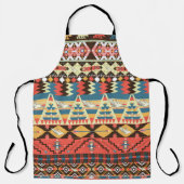 Farbenfrohe Azteken: Vögel, Muster der Blume. Schürze (Vorderseite)