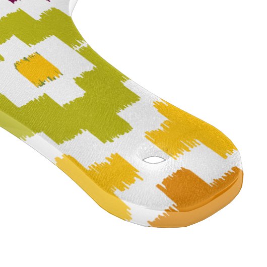 Farbenfrohe Aztekentribal-Druck-Ikat Diamond-Muste Schneidebrett (Ecke)