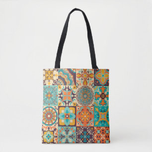 Farbenfrohe Azulejos Traditionelle Fliesenset Tasche