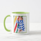 Farbenfrohe Baby Boy Foto Geburtsaufzeichnung Einf Tasse (Links)