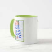 Farbenfrohe Baby Boy Foto Geburtsaufzeichnung Einf Tasse (Vorderseite Links)