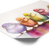 Farbenfrohe Baby Chicks, Baby Room, Babydusche Fotodruck (Ecke)