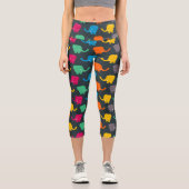 Farbenfrohe Baby Elefanten Capri Leggings (Vorderseite)
