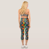 Farbenfrohe Baby Elefanten Capri Leggings (Rückseite)