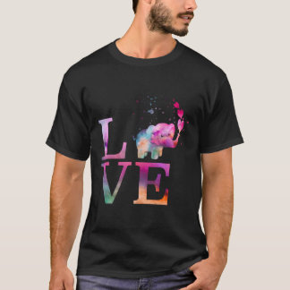 Farbenfrohe Baby Elephant Appreciation Day Liebe H T-Shirt