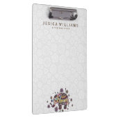 Farbenfrohe Baby Elephant Illustration Klemmbrett (Rechts)