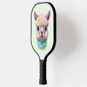 Farbenfrohe Baby Lama Pickleball Schläger (Links)