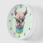 Farbenfrohe Baby Lama Uhr (Winkel)