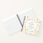 Farbenfrohe Babydusche Dots Muster Gästebuch Notizblock (Innenseite)