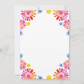 Farbenfrohe Babydusche mexikanische Fiesta Babydus Einladung (Rückseite)