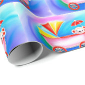 Farbenfrohe Babyträgt Geschenkpapier (Rolleneckpunkt)