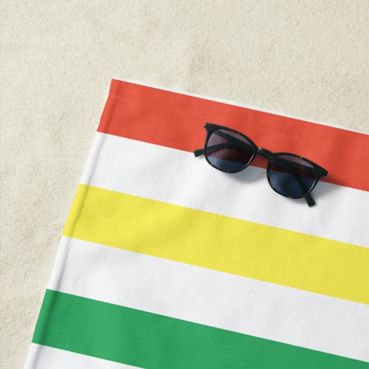 Farbenfrohe Bachelor-Reise Strandtuch (Beispiel)