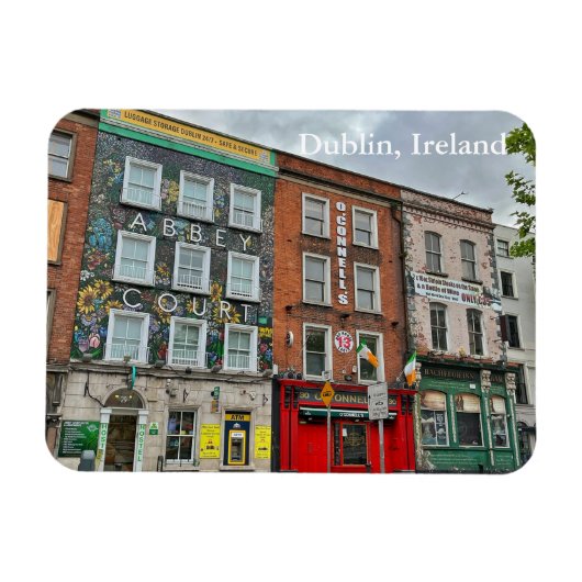Farbenfrohe Bachelor's Walk in Dublin, Irland Magnet (Horizontal)