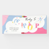 Farbenfrohe Background Popsicle Baby Dusche Banner (Horizontal)