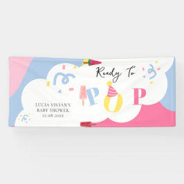 Farbenfrohe Background Popsicle Baby Dusche Banner