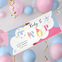 Farbenfrohe Background Popsicle Baby Dusche Banner