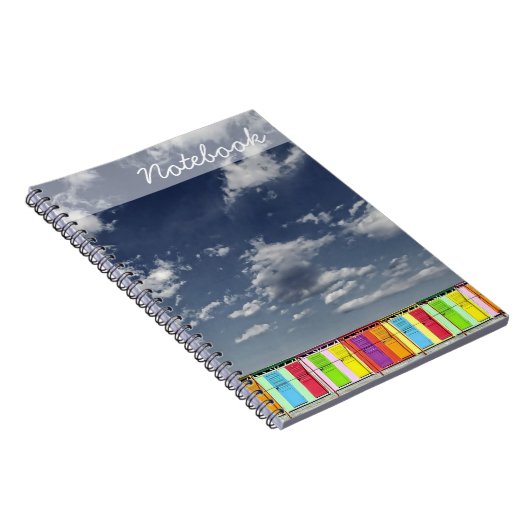 Farbenfrohe Bade-Hütten Notebook Notizblock (Rechte Seite)
