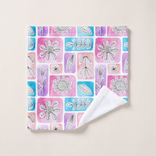 Farbenfrohe Badetücher Set (Waschlappen)